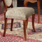 Silla Clásica Madera y Tela Con o Sin Reposabrazos Made in Italy - Ellie Viadurini