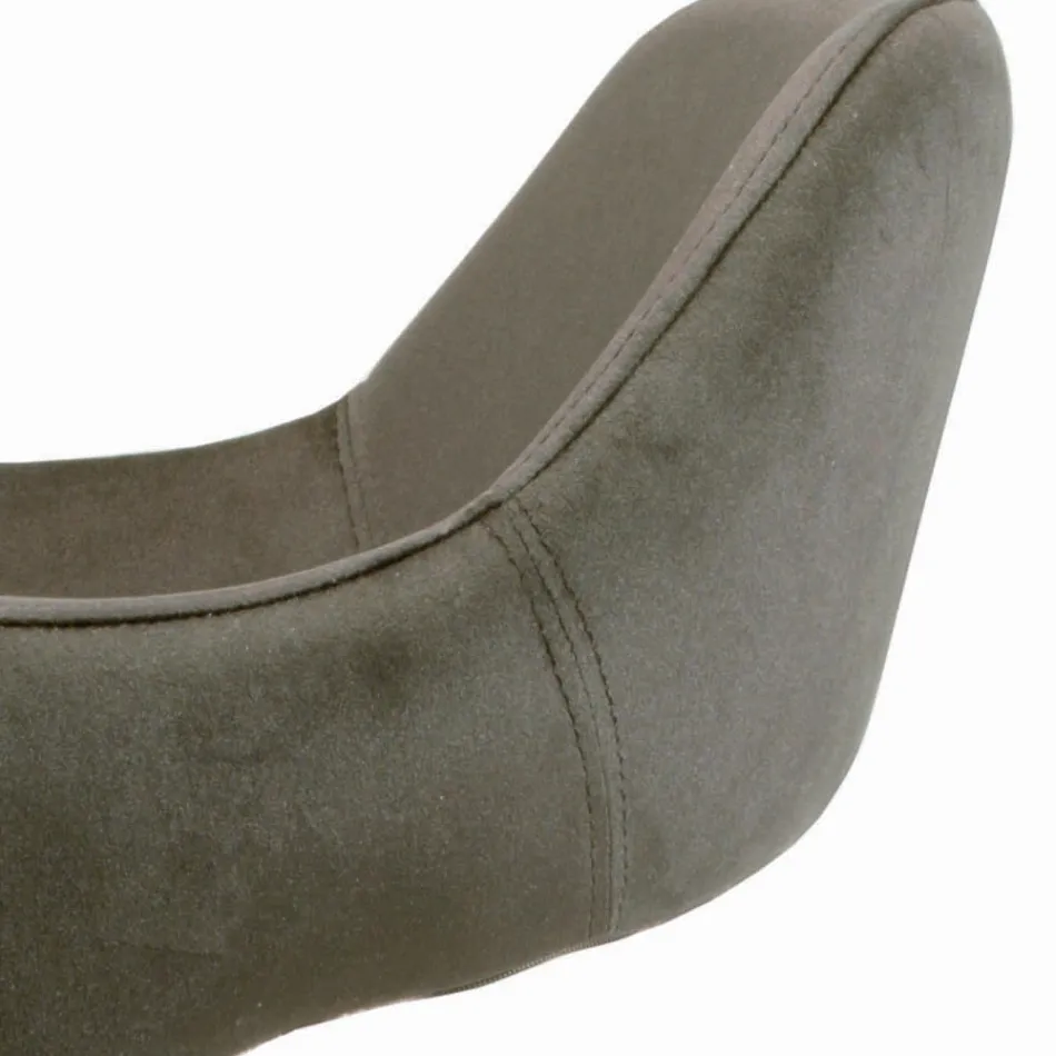 Silla con Apoyabrazos Totalmente Tapizada y Patas de Acero - Ravenna Viadurini