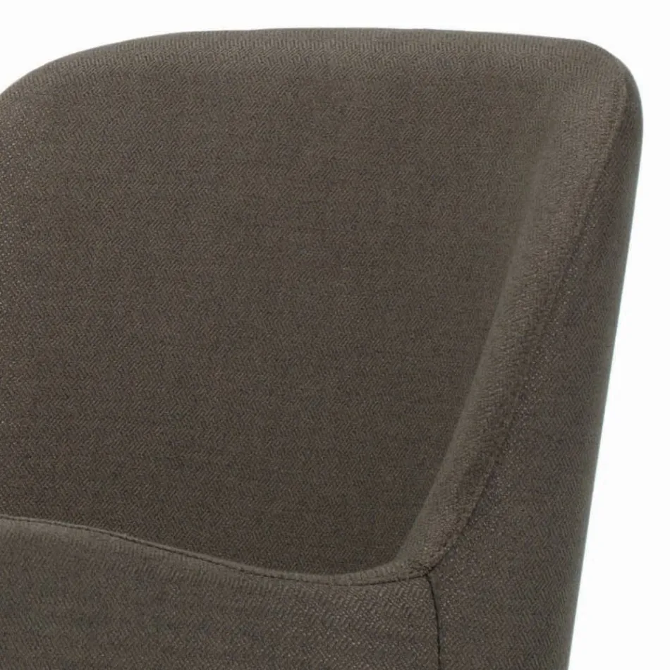 Silla con Reposabrazos con Patas de Madera y Asiento Acolchado Made in Italy - Bari Viadurini