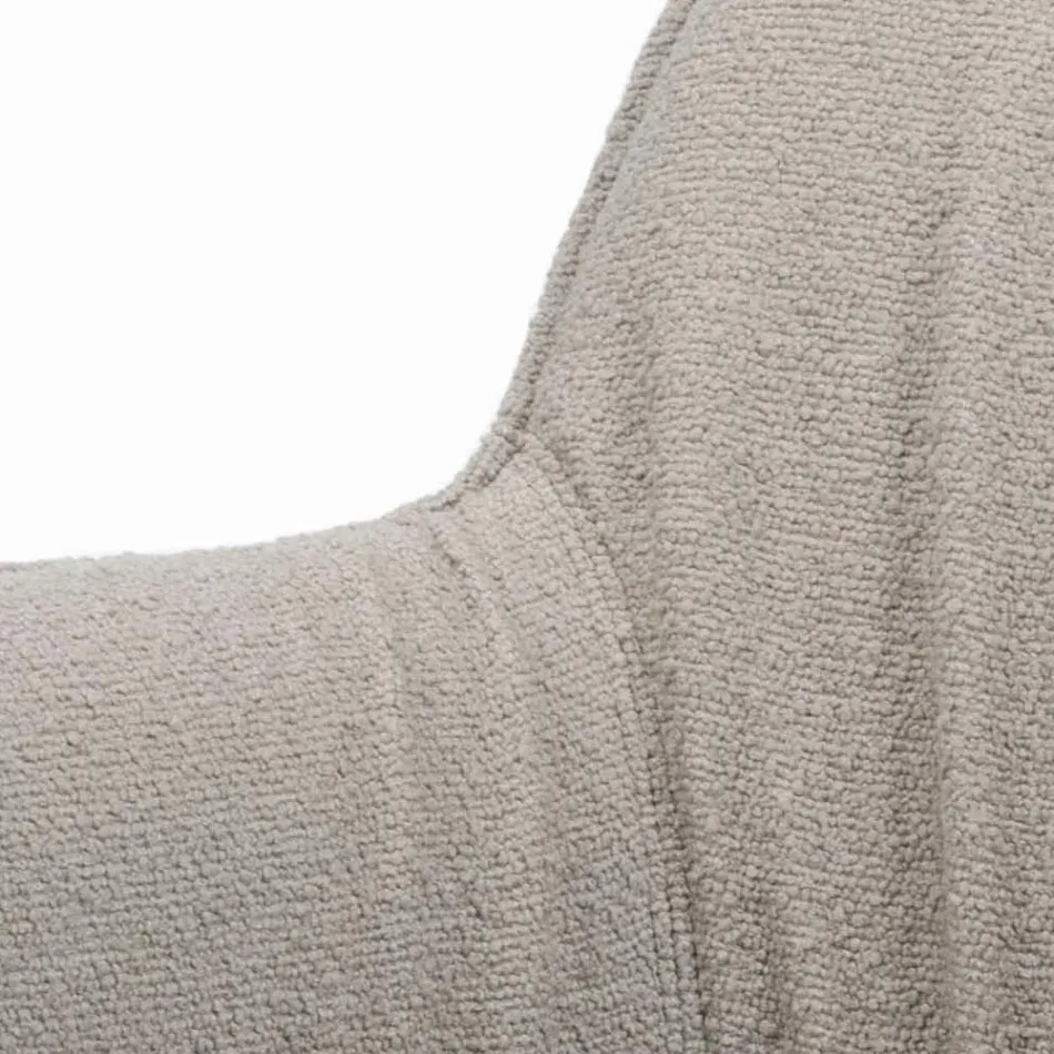 Silla con Reposabrazos con Asiento Tapizado y Patas de Acero Made in Italy - Ascoli Viadurini