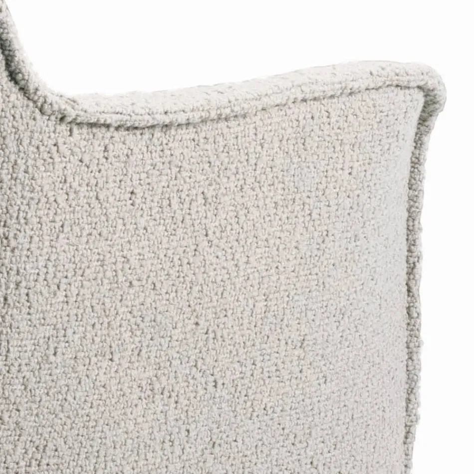 Silla con Reposabrazos con Asiento Tapizado y Patas de Acero Made in Italy - Ascoli Viadurini