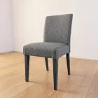 Silla con patas de madera y asiento de tela antimanchas - Kandinsky Viadurini