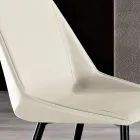 Silla con patas de metal y asiento de tela monocasco Made in Italy - Hinata Viadurini