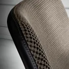 Silla con reposapiés en tela Vulcano y patas de metal Made in Italy - Amane Viadurini