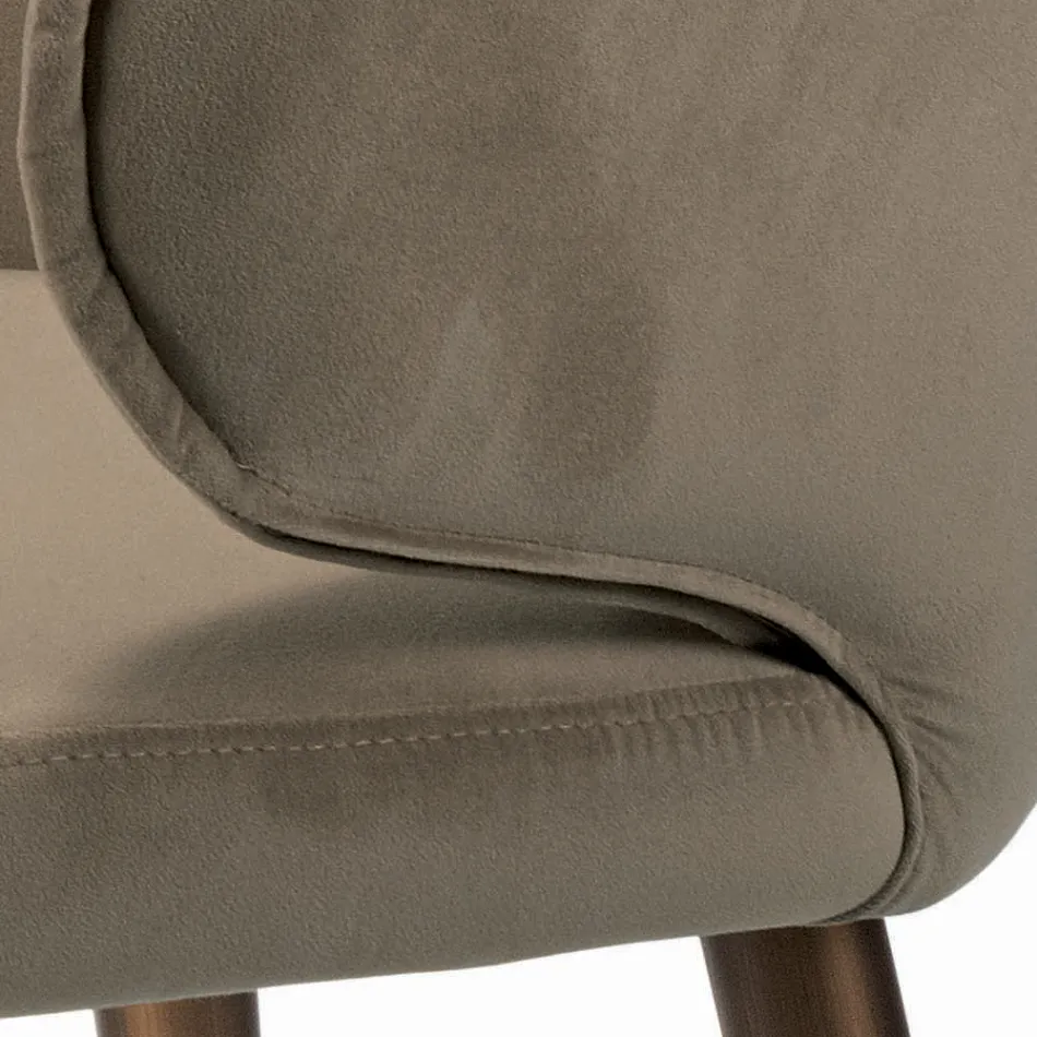 Silla con asiento y respaldo totalmente tapizados Made in Italy - Adria Viadurini