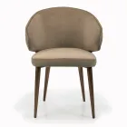 Silla con asiento y respaldo totalmente tapizados Made in Italy - Adria Viadurini