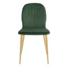 Silla con Asiento Monocasco de Tela y Patas Cónicas Made in Italy - Nezoku Viadurini