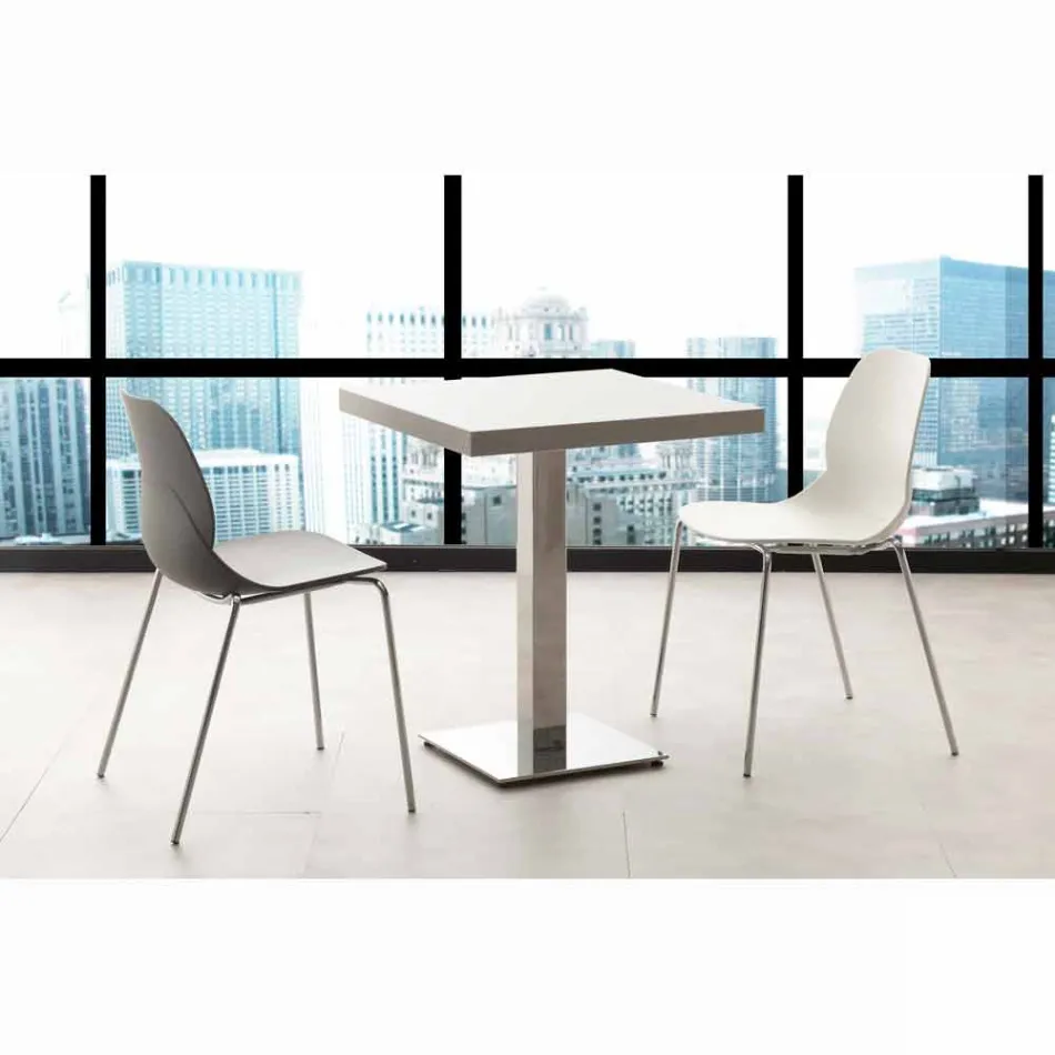 Silla con estructura cromada y carcasa de polipropileno Licata Viadurini