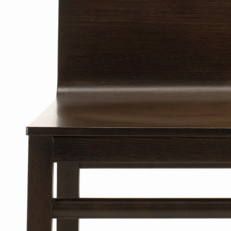 Silla con estructura de fresno y carcasa de roble Made in Italy - Emilia Viadurini