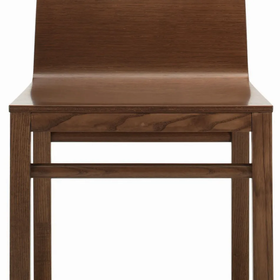 Silla con estructura de fresno y carcasa de roble Made in Italy - Emilia Viadurini