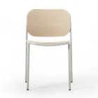 Silla de Cocina en Madera y Metal Pintado Made in Italy 2 Piezas - Saffia Viadurini