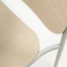 Silla de Cocina en Madera y Metal Pintado Made in Italy 2 Piezas - Saffia Viadurini