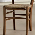 Silla de cocina clásica de madera maciza de diseño italiano - Monika Viadurini