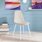 Silla moderna de la cocina del similacrattan del diseño de Cassidy, 4 piezas Viadurini