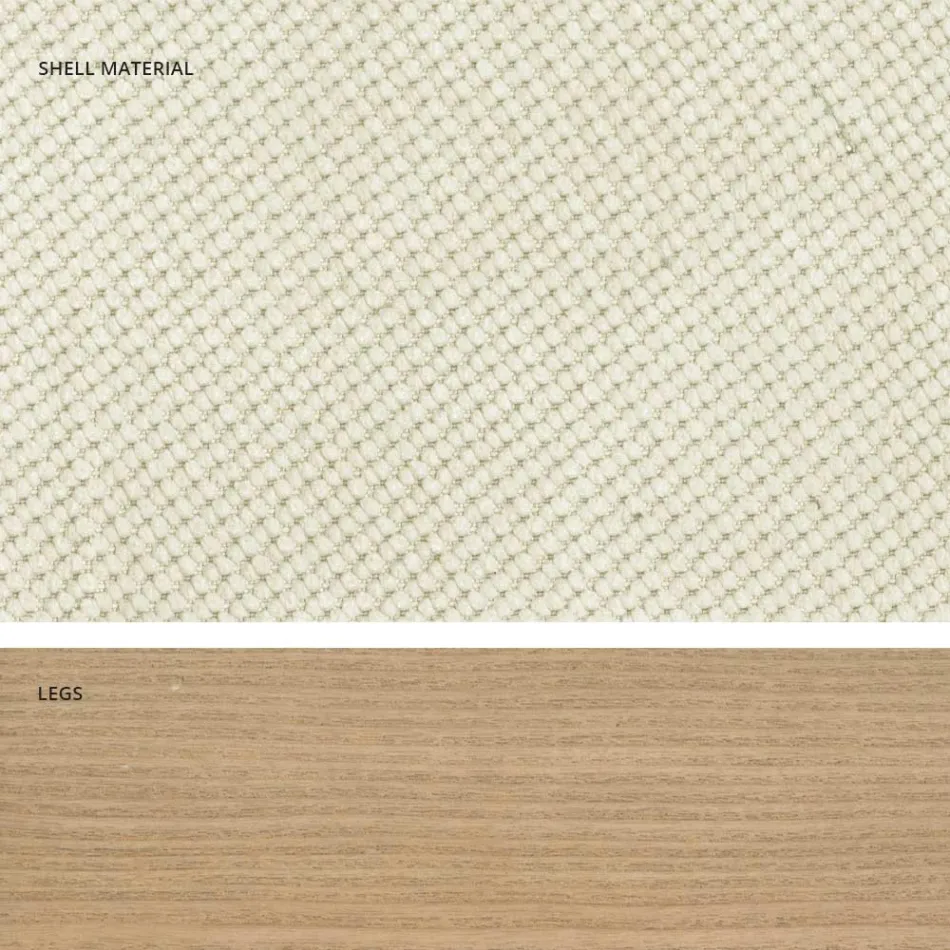 Silla de cocina de diseño en madera y tela hecha en Italia, Egizia Viadurini