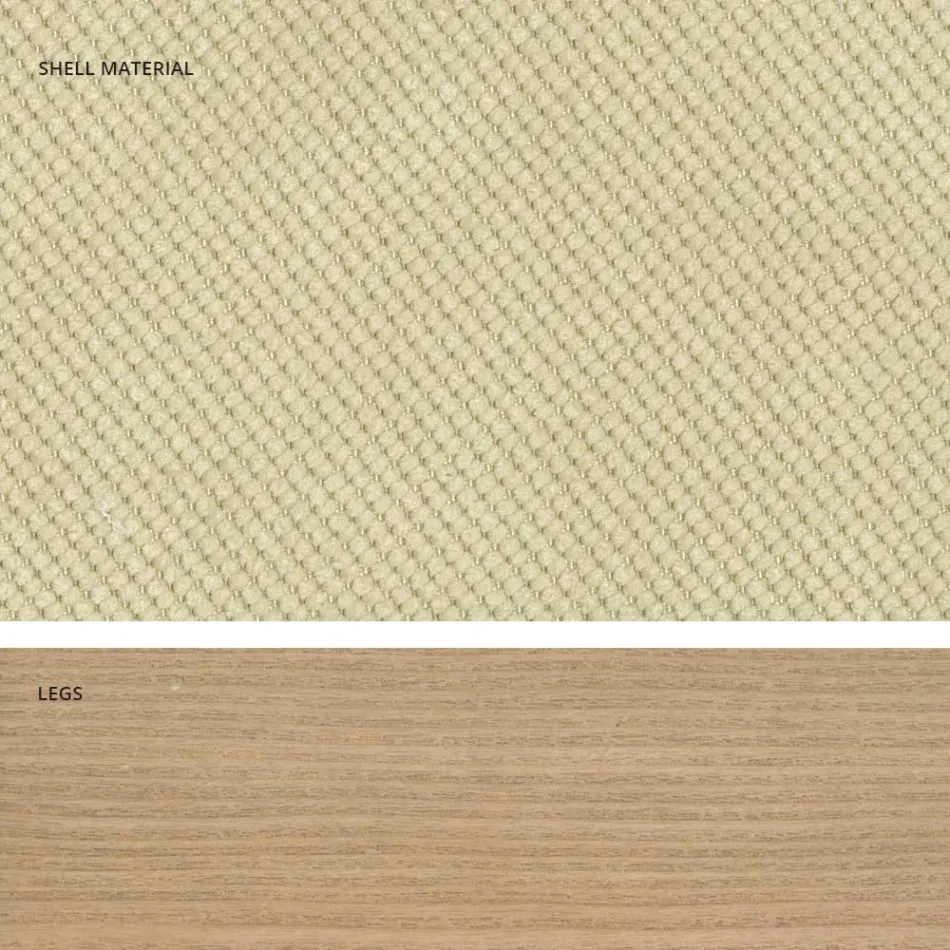 Silla de cocina de diseño en madera y tela hecha en Italia, Egizia Viadurini