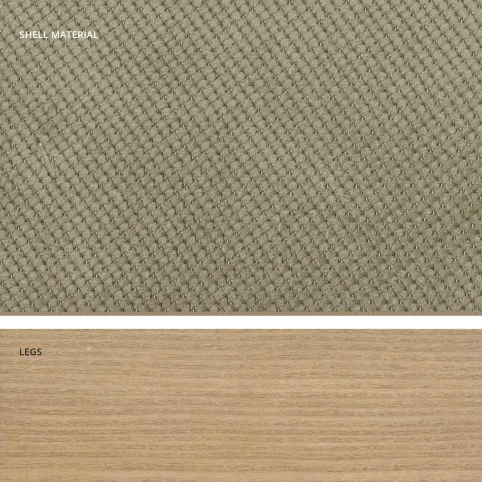 Silla de cocina de diseño en madera y tela hecha en Italia, Egizia Viadurini