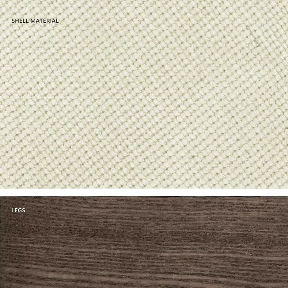 Silla de cocina de diseño en madera y tela hecha en Italia, Egizia Viadurini