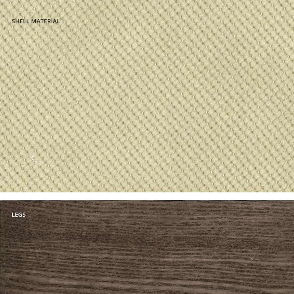 Silla de cocina de diseño en madera y tela hecha en Italia, Egizia Viadurini