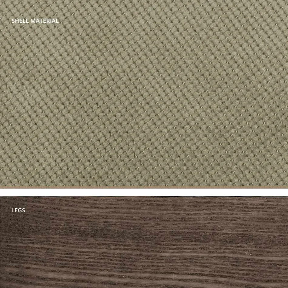 Silla de cocina de diseño en madera y tela hecha en Italia, Egizia Viadurini