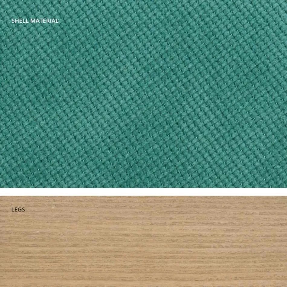 Silla de cocina de diseño en madera y tela hecha en Italia, Egizia Viadurini