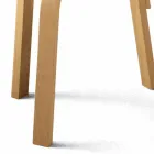 Silla de cocina en madera de haya curvada natural Made in Italy - Cassiopea Viadurini