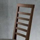 Silla de cocina en madera y asiento en tela de diseño italiano - Jeanine Viadurini