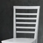 Silla de cocina de diseño italiano de madera maciza de haya - Jeanine Viadurini