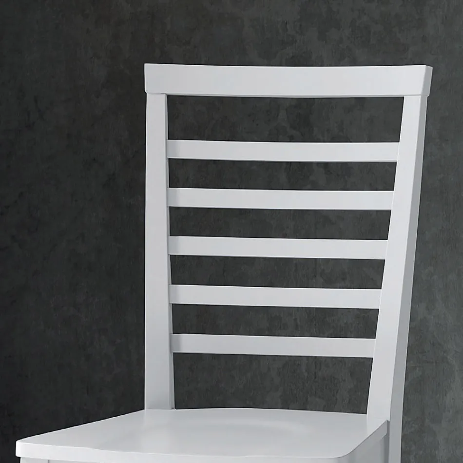 Silla de cocina de diseño italiano de madera maciza de haya - Jeanine Viadurini