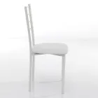 Silla de Cocina en Piel Sintética y Metal Pintado 4 Piezas - Remida Viadurini