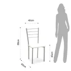 Silla de Cocina en Piel Sintética y Metal Pintado 4 Piezas - Remida Viadurini