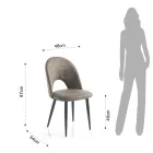 Silla de cocina en cuero sintético efecto envejecido 4 piezas - Renetta Viadurini