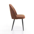 Silla de cocina en cuero sintético efecto envejecido 4 piezas - Renetta Viadurini