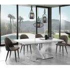 Silla de cocina en cuero sintético efecto envejecido 4 piezas - Renetta Viadurini