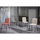 Silla de cocina de diseño moderno en tela de colores y metal - Hermione Viadurini