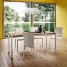 Silla de Cocina Totalmente Tapizada en Ecopiel Made in Italy, 2 Piezas - Maria Viadurini