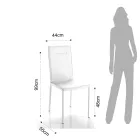 Silla de Cocina Tapizada Totalmente en 2 Piezas de Piel Sintética - Atenea Viadurini