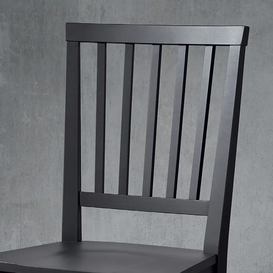 Silla de Cocina de Madera Maciza de Haya Elegante Diseño Italiano - Rosita Viadurini