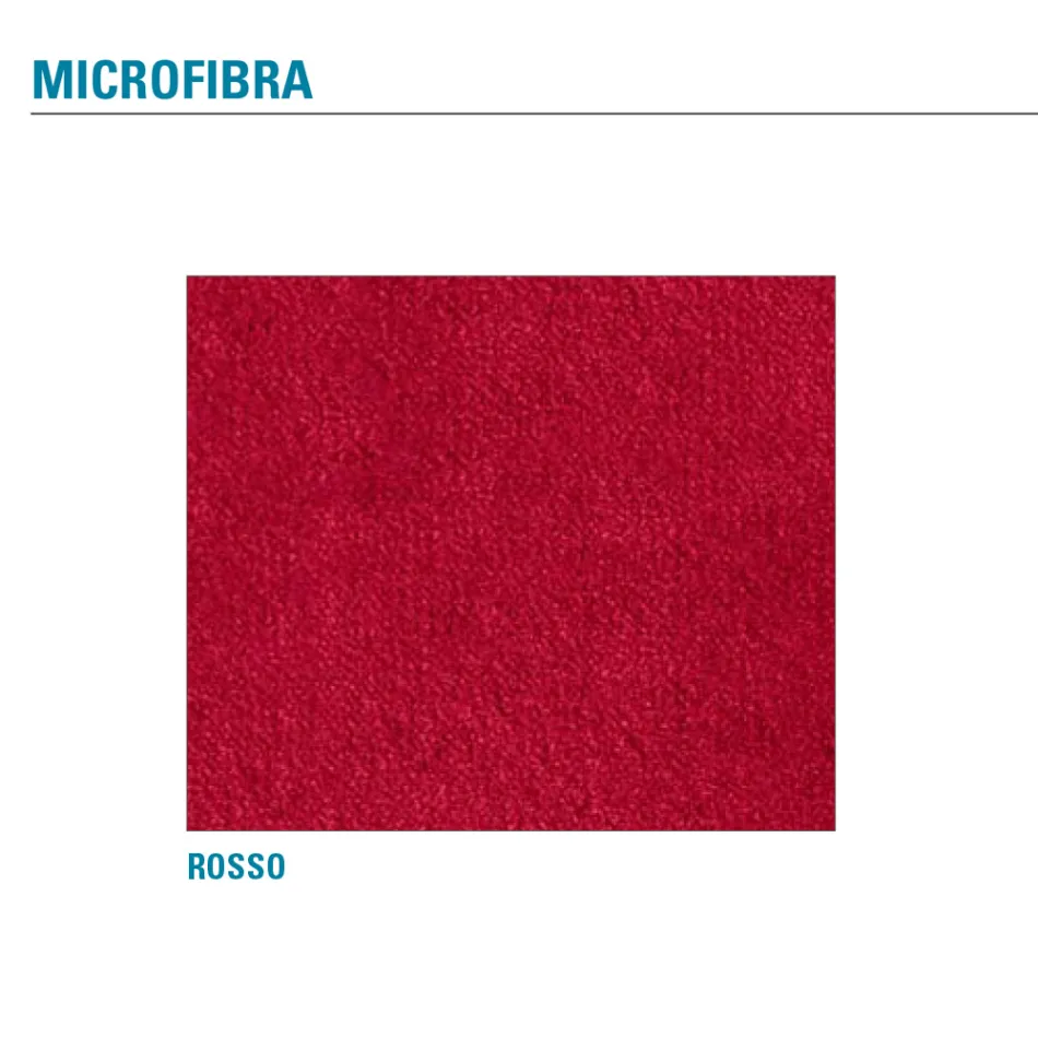 Silla de Cocina Tapizada en Microfibra Made in Italy, 2 Piezas - Rebecca Viadurini