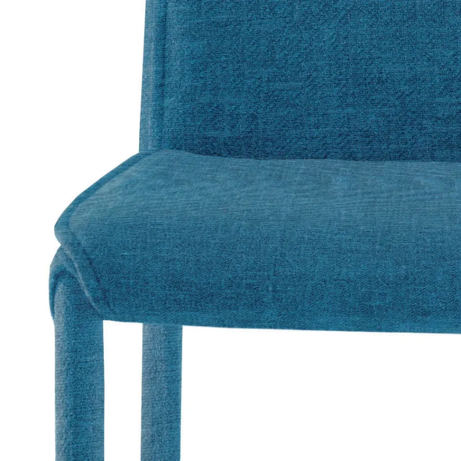 Silla de cocina tapizada en tela Made in Italy 4 piezas - Monnalisa Viadurini