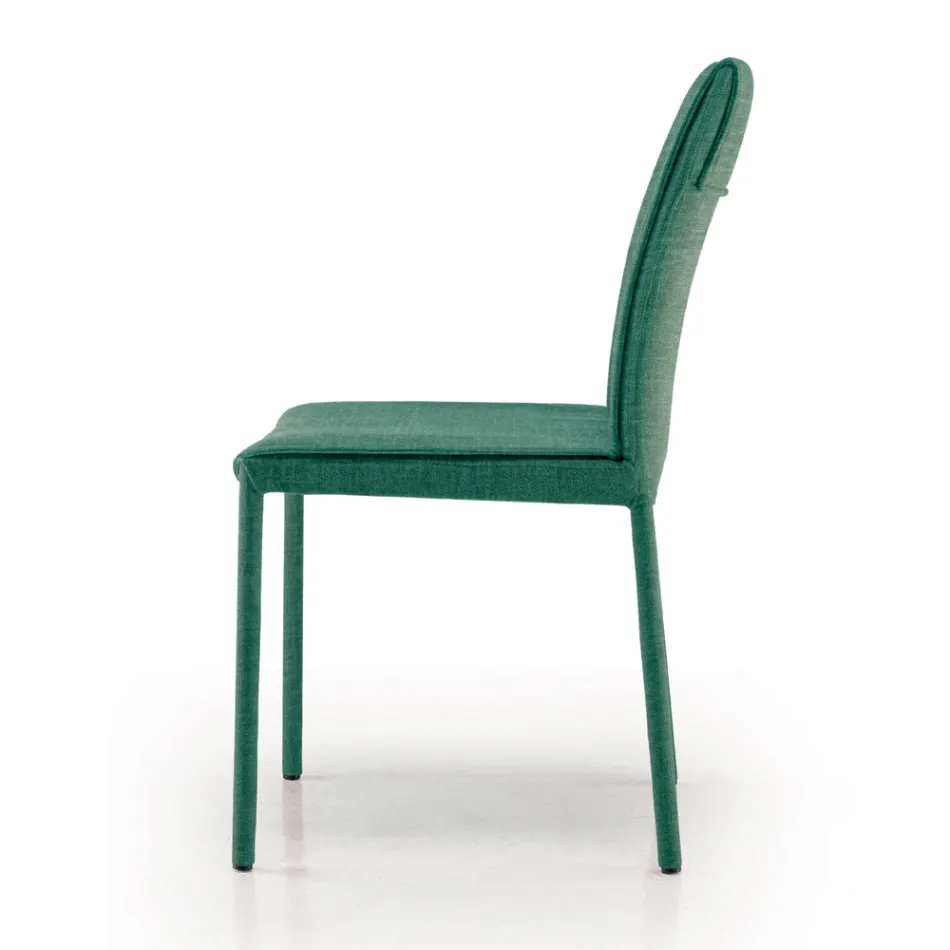 Silla de cocina tapizada en tela Made in Italy 4 piezas - Monnalisa Viadurini