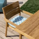 Silla de exterior con reposabrazos en madera de teca - Marie Viadurini