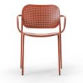 Silla de exterior con reposabrazos de metal Made in Italy 2 piezas - Synergy