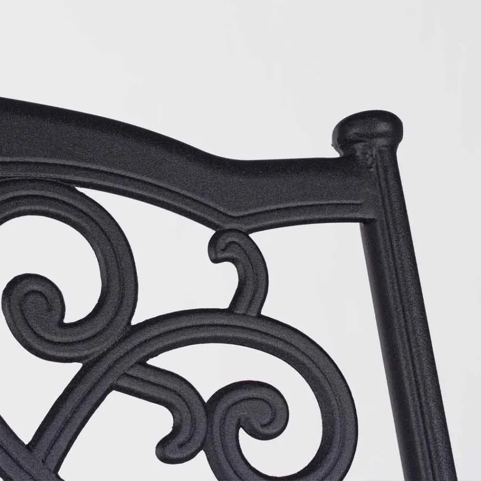 Silla apilable para exteriores en aluminio blanco o antracita, 4 piezas - Ode Viadurini