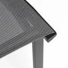 Silla de exterior apilable en aluminio y textileno, Homemotion 4 piezas - Serge Viadurini