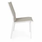 Silla de exterior apilable en aluminio y textil Homemotion, 4 piezas - Serge Viadurini