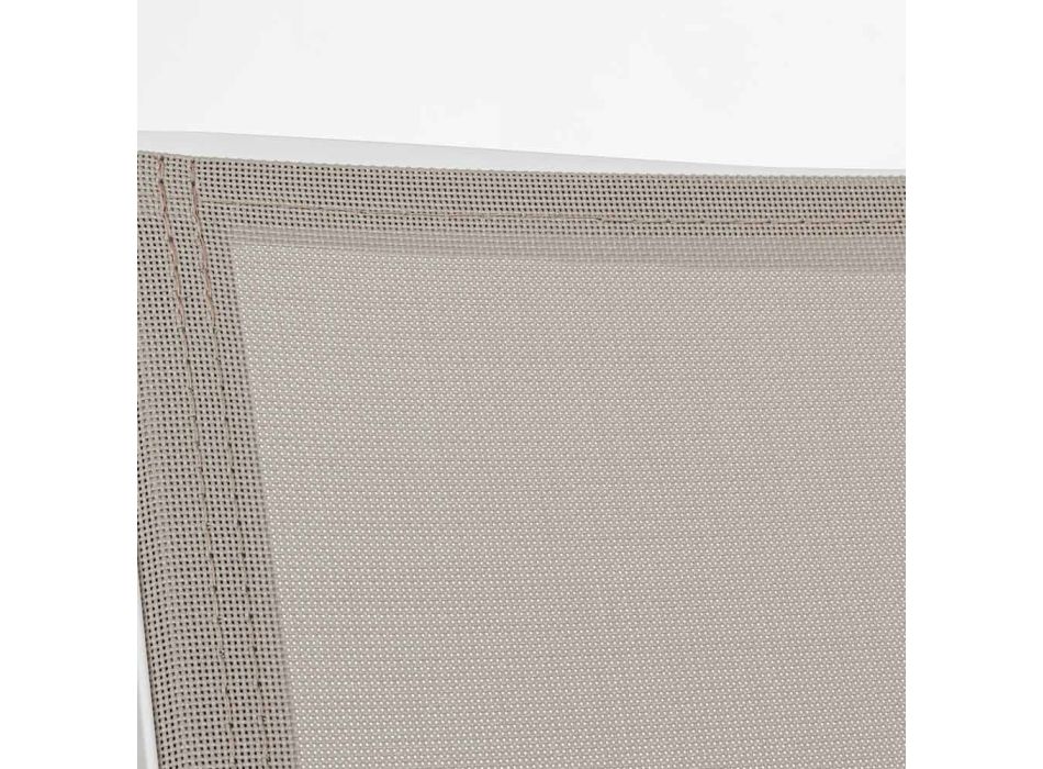 Silla de exterior apilable en aluminio y textileno, Homemotion 4 piezas - Serge Viadurini