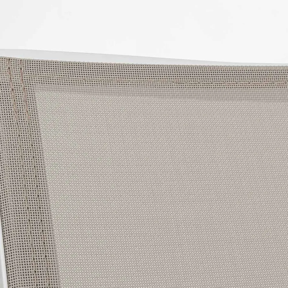 Silla de exterior apilable en aluminio y textileno, Homemotion 4 piezas - Serge Viadurini