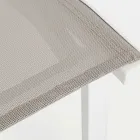 Silla de exterior apilable en aluminio y textileno, Homemotion 4 piezas - Serge Viadurini