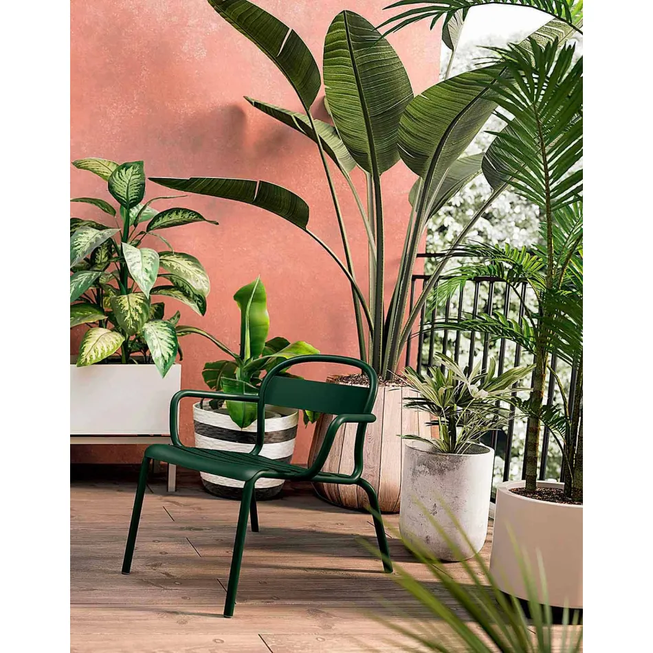 Silla apilable de aluminio para exterior fabricada en Italia, 2 piezas - Shyla Viadurini